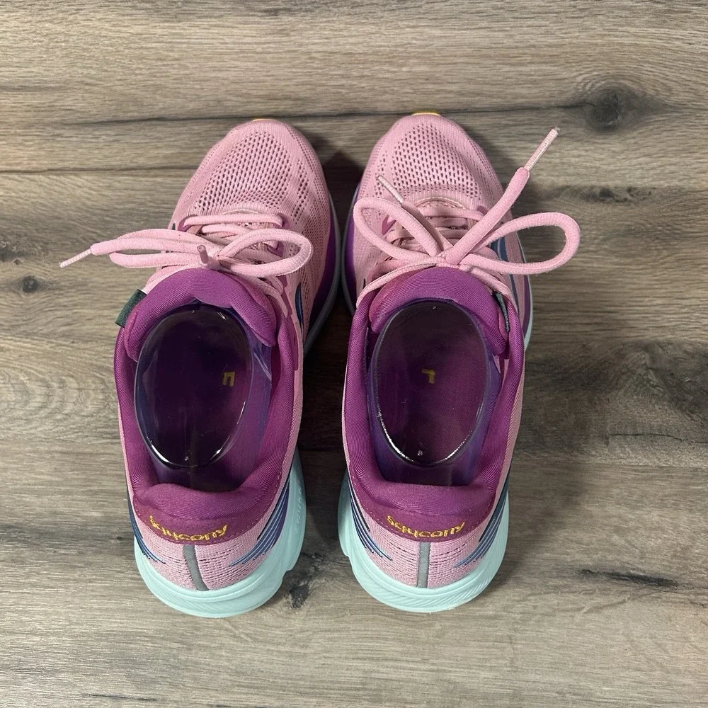 Saucony Ride 14 Future Spring Pink Purple Sneakers - Women's Size 9.5